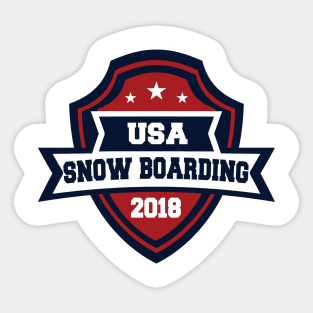 USA Snow Boarding Pyeongchang 2018! Sticker